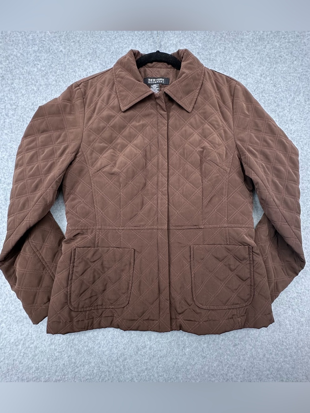 New York & Company Quilted Brown Puffer Jacket